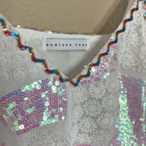 Endless Rose Sequin Chiffon Dress M - Picture 4 of 6